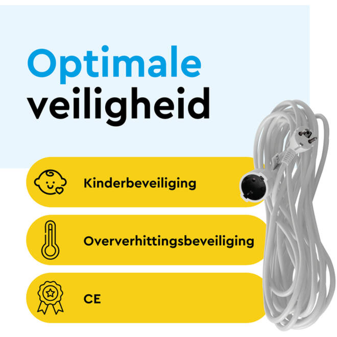 Verlengkabel BRASQ 30m wit