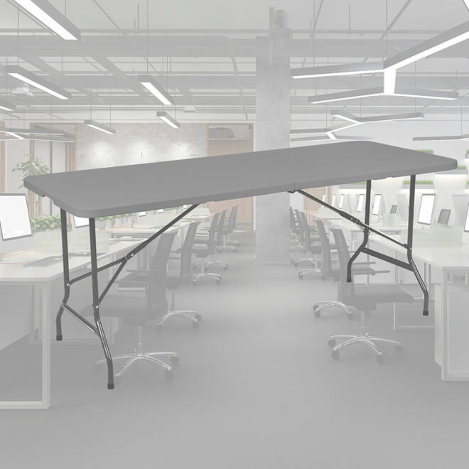 Vouwtafel BRASQ 180x70x74cm FT180 grijs