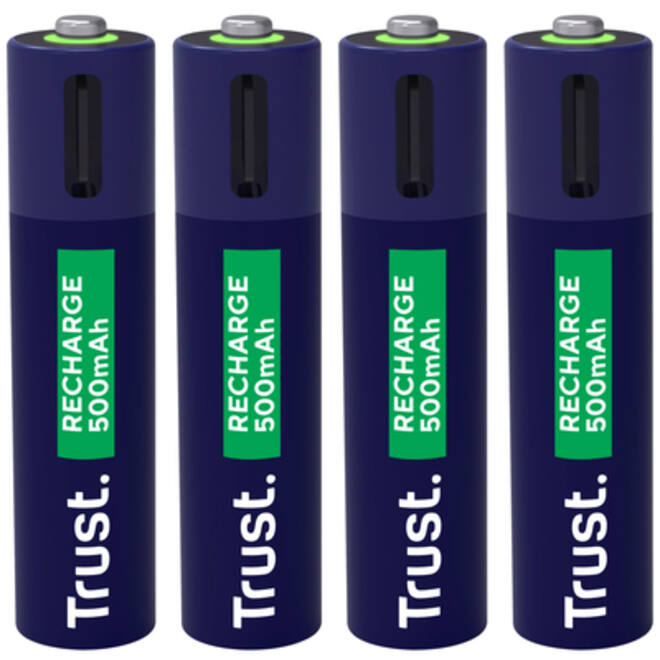 Batterij Trust USB-C oplaadbaar AAA 4 stuks