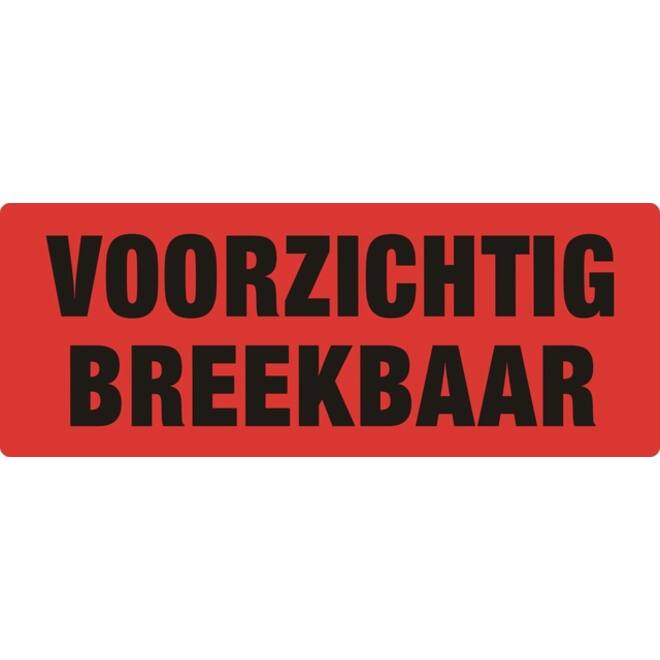 Waarschuwingsetiket IEZZY voorzichtig breekbaar 130mmx50mm 500 stuks
