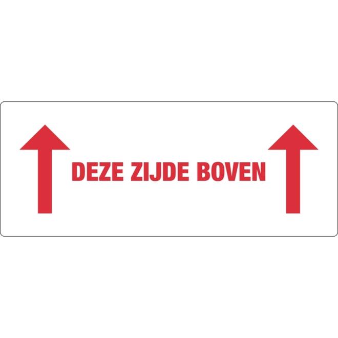 Waarschuwingsetiket IEZZY deze zijde boven 150mmx60mm 500 stuks