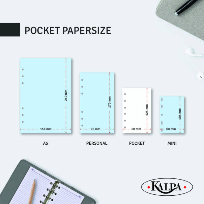 Agendavulling 2026 Kalpa Pocket 1dag/1pagina