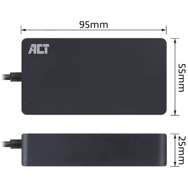 Laptop Oplader ACT Compact universeel 65W