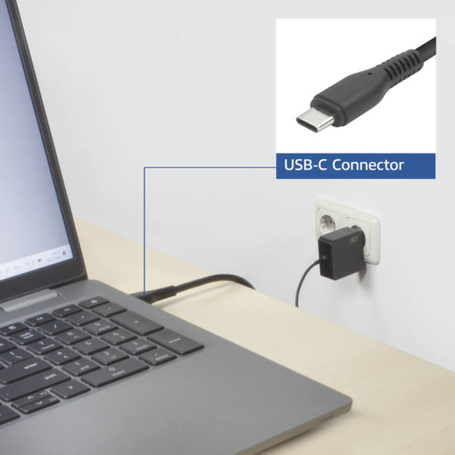 Laptop Oplader ACT USB-C Power Delivery 65W 2mtr
