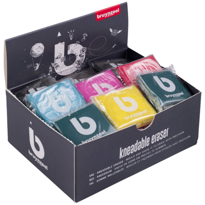 Kneedgum Bruynzeel Teens display à 36 stuks assorti
