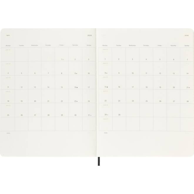 Agenda 2025/2026 Moleskine 18M Planner Weekly 7dagen/1pagina XL sc black