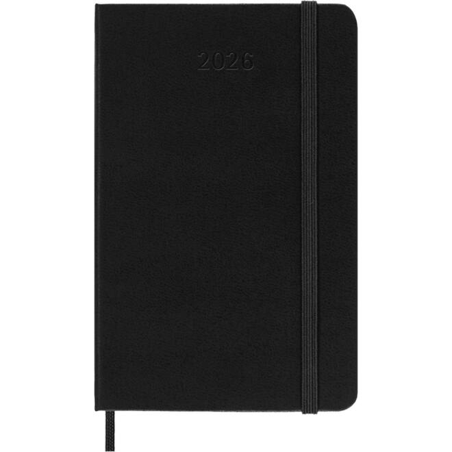 Agenda 2026 Moleskine 12M Planner Weekly 7dagen/2pagina's pocket hc black