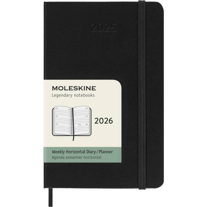 Agenda 2026 Moleskine 12M Planner Weekly 7dagen/2pagina's pocket hc black
