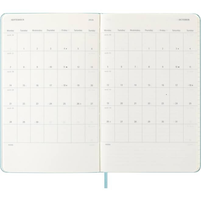 Agenda 2025/2026 Moleskine 18M Planner Weekly 7dagen/1pagina large hc aquamarine
