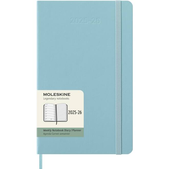 Agenda 2025/2026 Moleskine 18M Planner Weekly 7dagen/1pagina large hc aquamarine