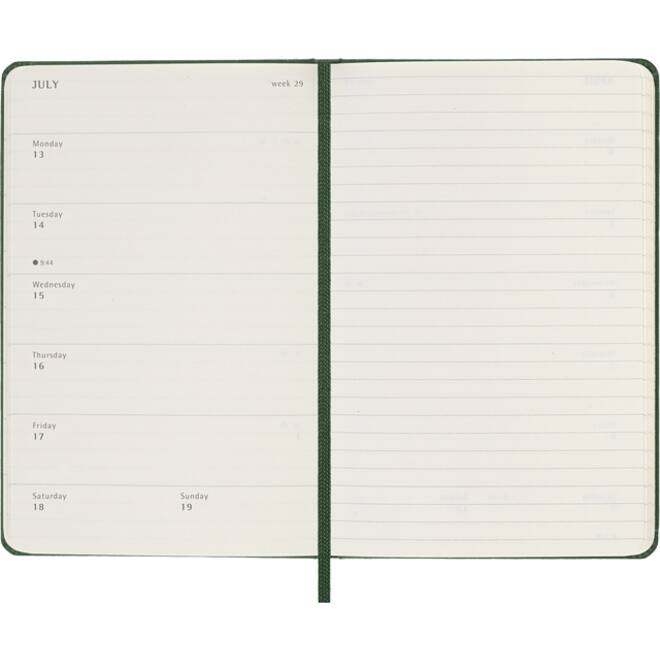 Agenda 2026 Moleskine 12M Planner Weekly 7dagen/1pagina pocket hc myrtle green