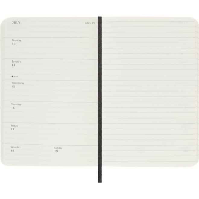 Agenda 2025/2026 Moleskine 18M Planner Weekly 7dagen/1pagina pocket sc black