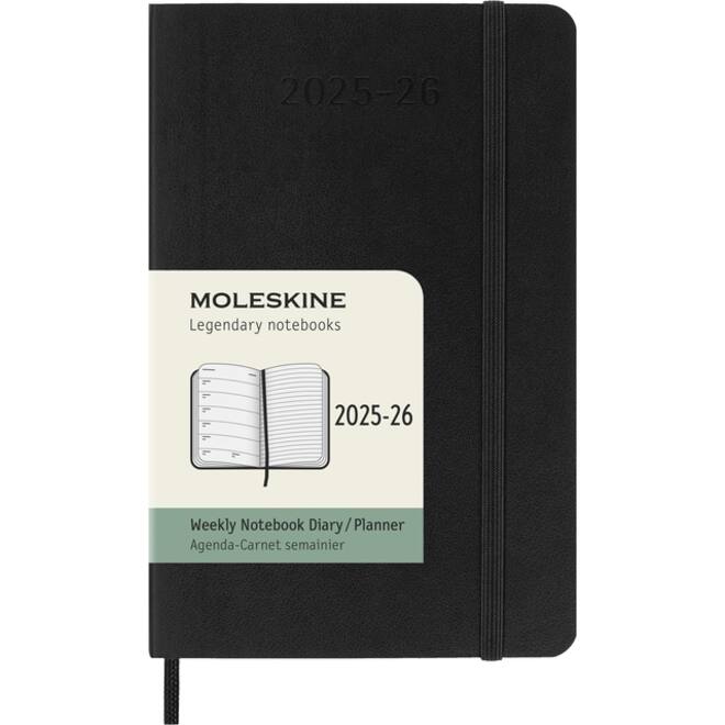 Agenda 2025/2026 Moleskine 18M Planner Weekly 7dagen/1pagina pocket sc black