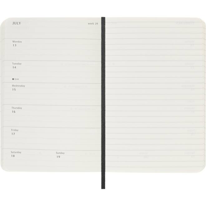 Agenda 2026 Moleskine 12M Planner Weekly 7dagen/1pagina pocket sc black