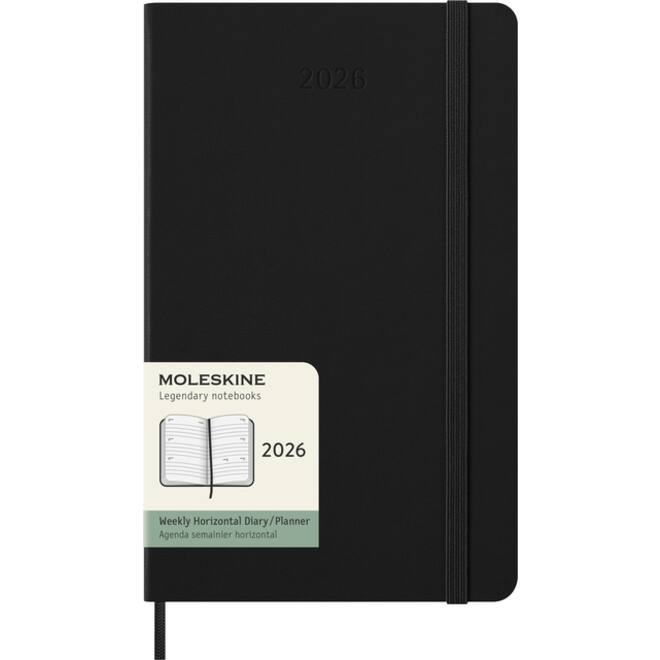 Agenda 2026 Moleskine 12M Planner Weekly 7dagen/2pagina's large hc black