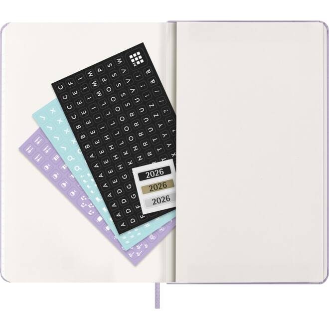 Agenda 2026 Moleskine 12M Planner Daily 1dag/1pagina large hc pastel lilac