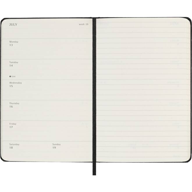 Agenda 2025/2026 Moleskine 18M Planner Weekly 7dagen/1pagina pocket hc black