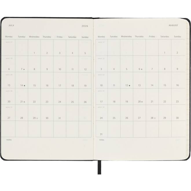 Agenda 2025/2026 Moleskine 18M Planner Weekly 7dagen/1pagina pocket hc black
