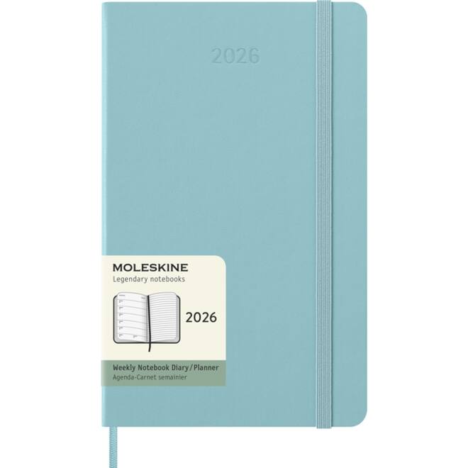 Agenda 2026 Moleskine 12M Planner Weekly 7dagen/1pagina large hc aquamarine