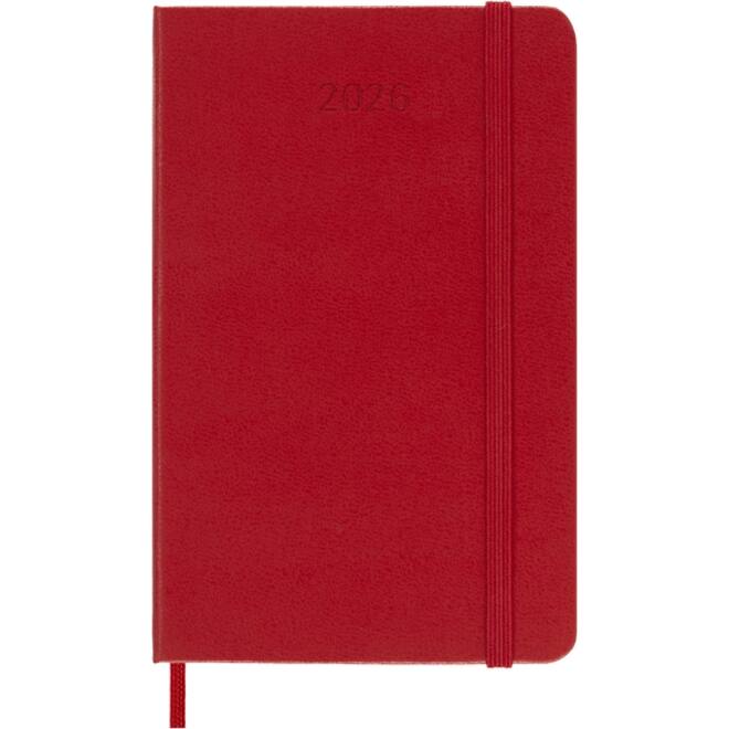Agenda 2026 Moleskine 12M Planner Weekly 7dagen/1pagina pocket hc scarlet red