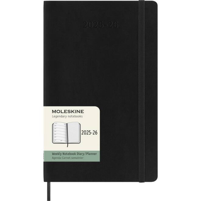 Agenda 2025/2026 Moleskine 18M Planner Weekly 7dagen/1pagina large sc black