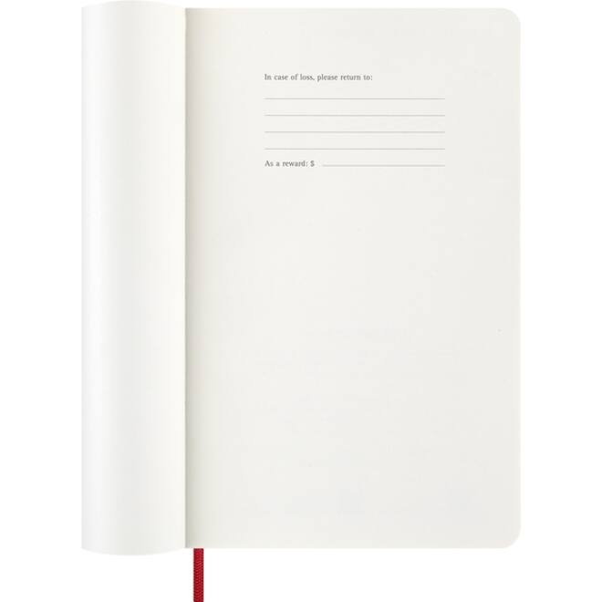 Agenda 2026 Moleskine 12M Planner Weekly 7dagen/1pagina large sc scarlet red