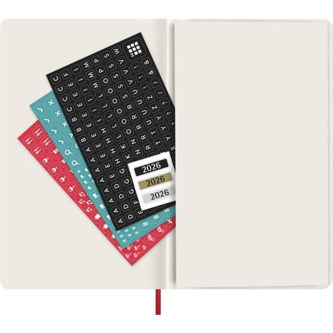 Agenda 2026 Moleskine 12M Planner Weekly 7dagen/1pagina large sc scarlet red