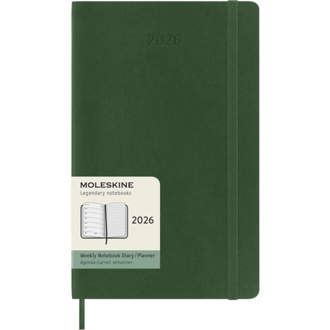 Agenda 2026 Moleskine 12M Planner Weekly 7dagen/1pagina large sc myrtle green
