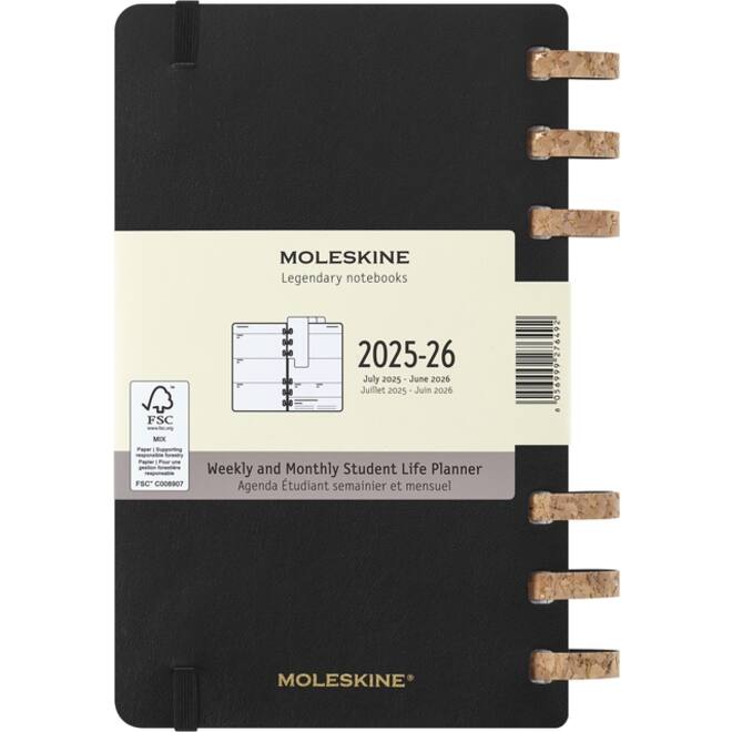 Agenda 2025/2026 Moleskine 12M Academic Weekly 7dagen/1pagina Myrtle large sc black