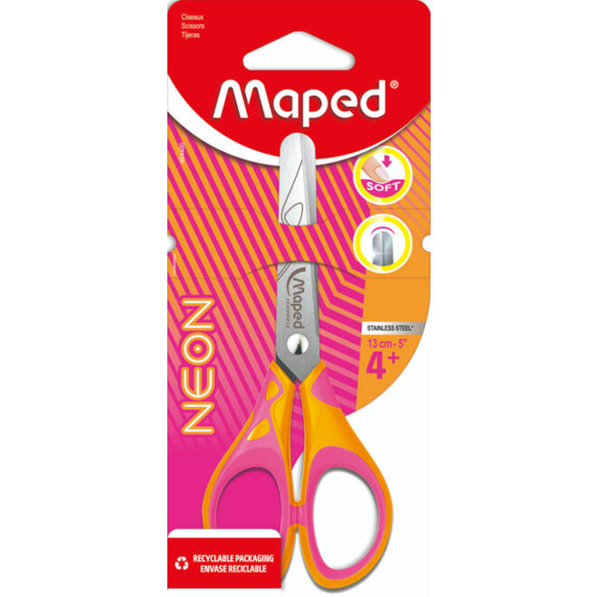Kinderschaar Maped Neon 13cm assorti