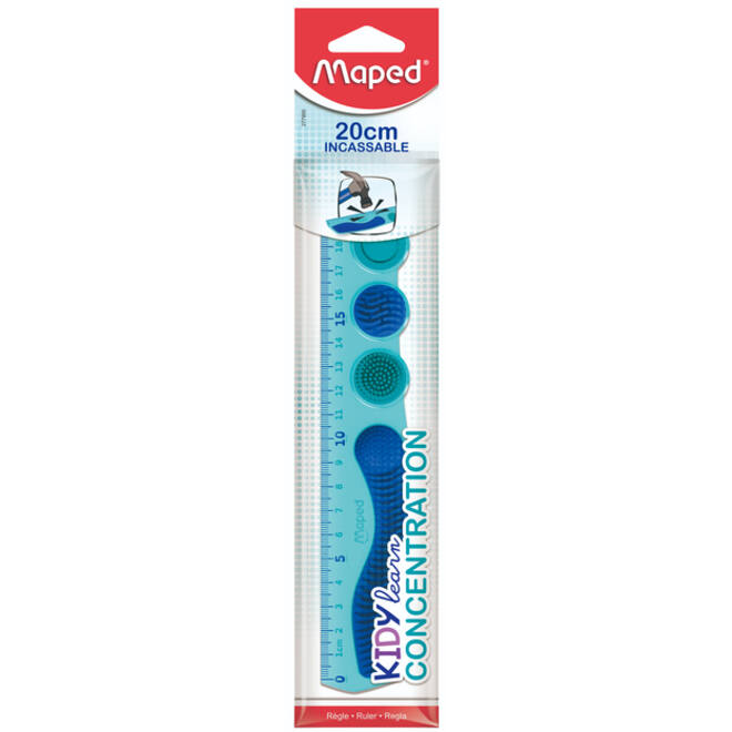 Liniaal Maped Kidy Learn Concentration 20 cm blauw