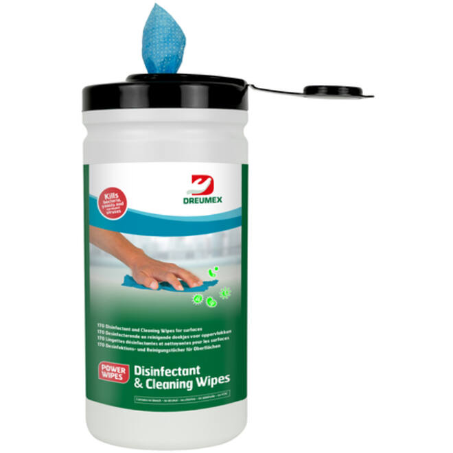 Desinfectiedoekjes Dreumex Disinfectant & Cleaning bus 170 stuks blauw