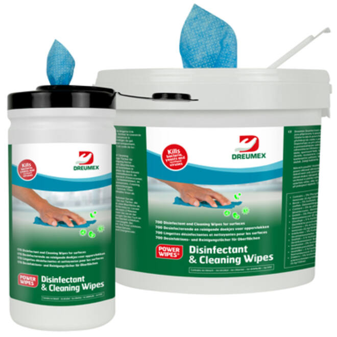 Desinfectiedoekjes Dreumex Disinfectant & Cleaning bus 170 stuks blauw