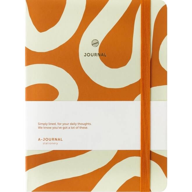 Notitieboek A5 Flow oranje A Journal lijn