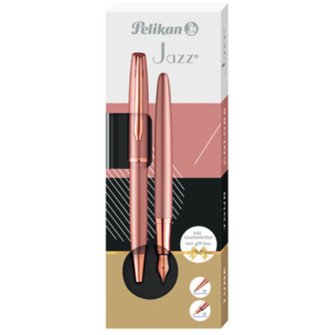 Schrijfset Pelikan Jazz Noble Elegance K36+P36 medium rose