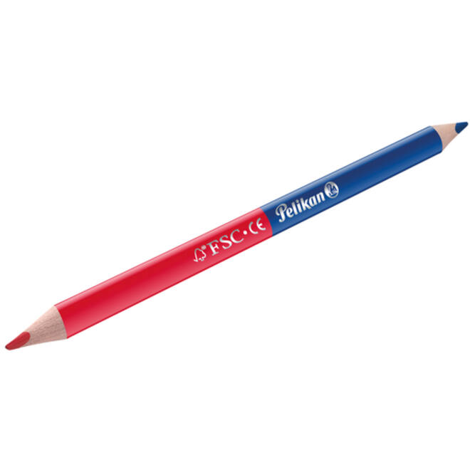Potlood Pelikan 3mm rood/blauw 2 stuks