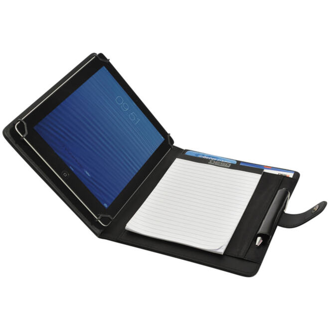 Schrijfmap DESQ voor tablet 7"-10" met sluitclip zwart