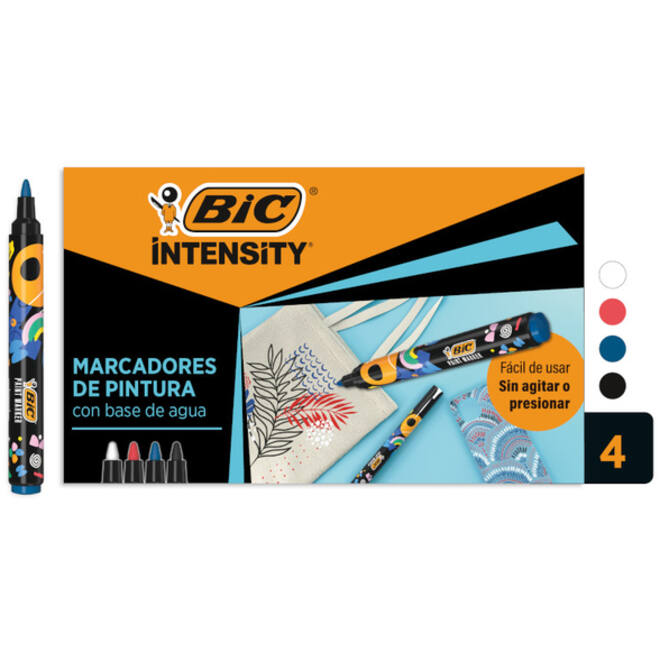 Paintmarker Bic Intensity assorti 4 stuks