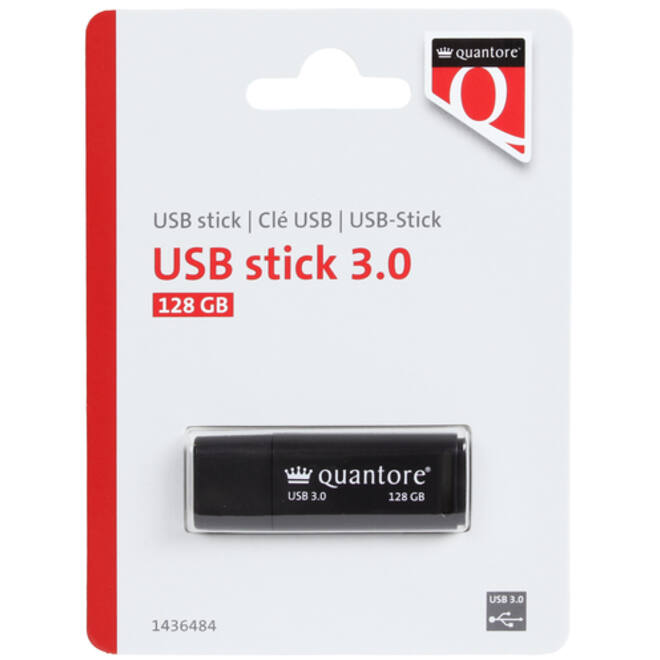 USB-stick Quantore 128GB 3.0 zwart