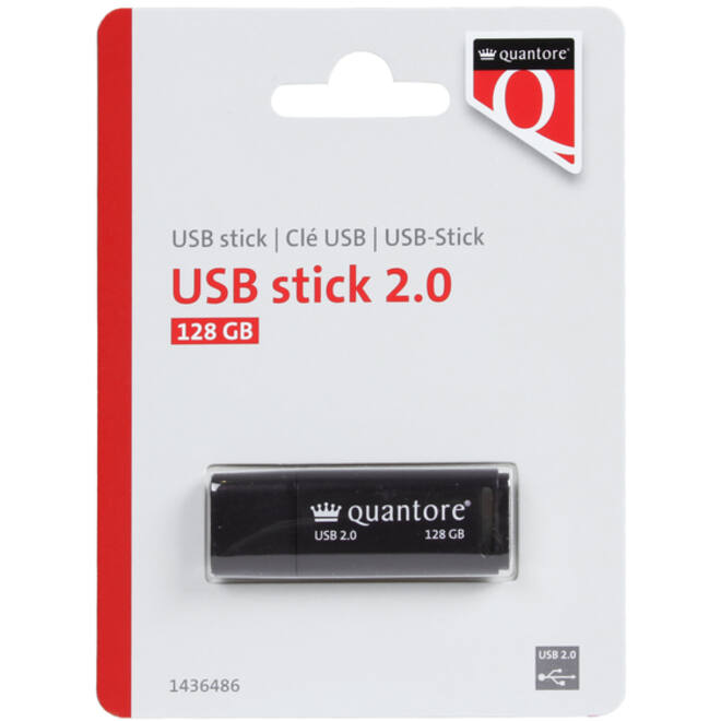 USB-stick Quantore 128GB 2.0 zwart