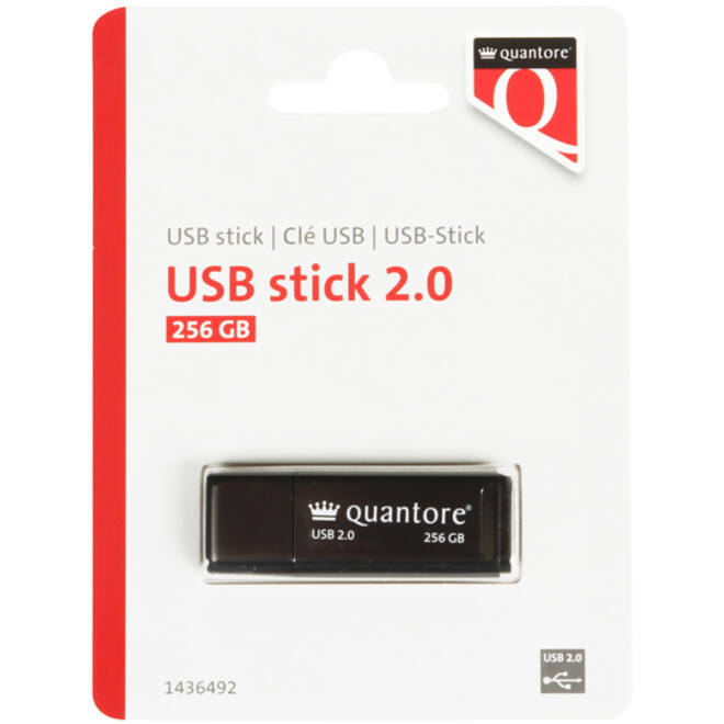 USB-stick Quantore 256GB 2.0 zwart