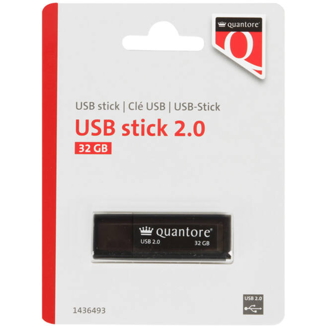 USB-stick Quantore 32GB 2.0 zwart