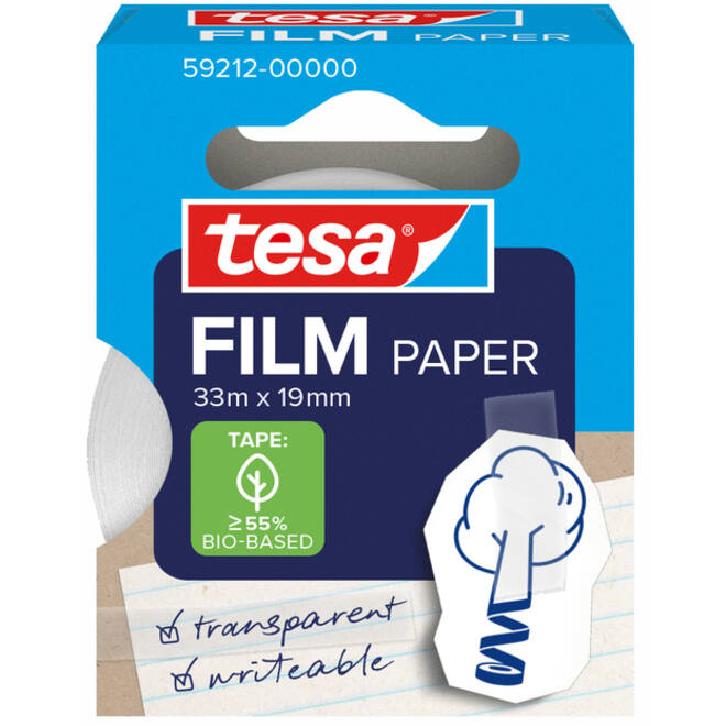 Plakband tesafilm papier 19mmx33m