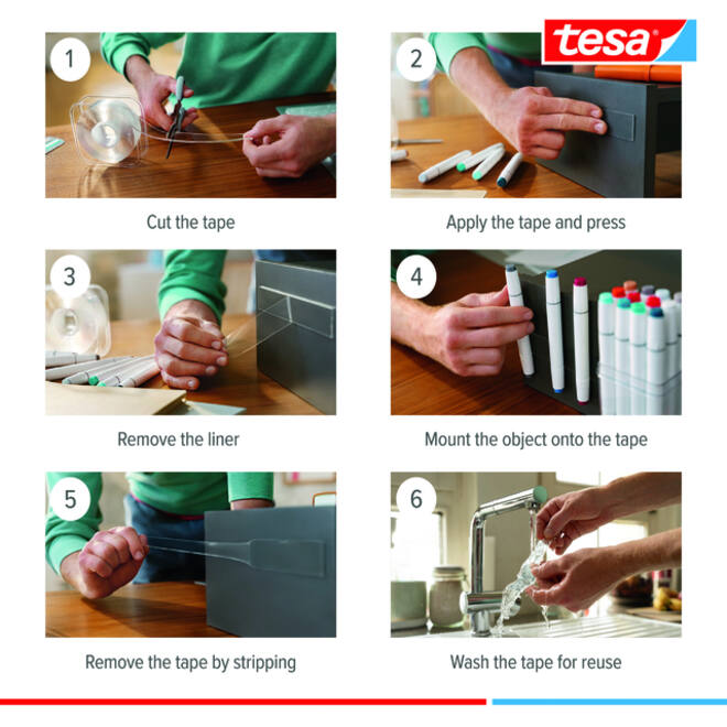 Plakband tesa Nano dubbelz 30mmx3m