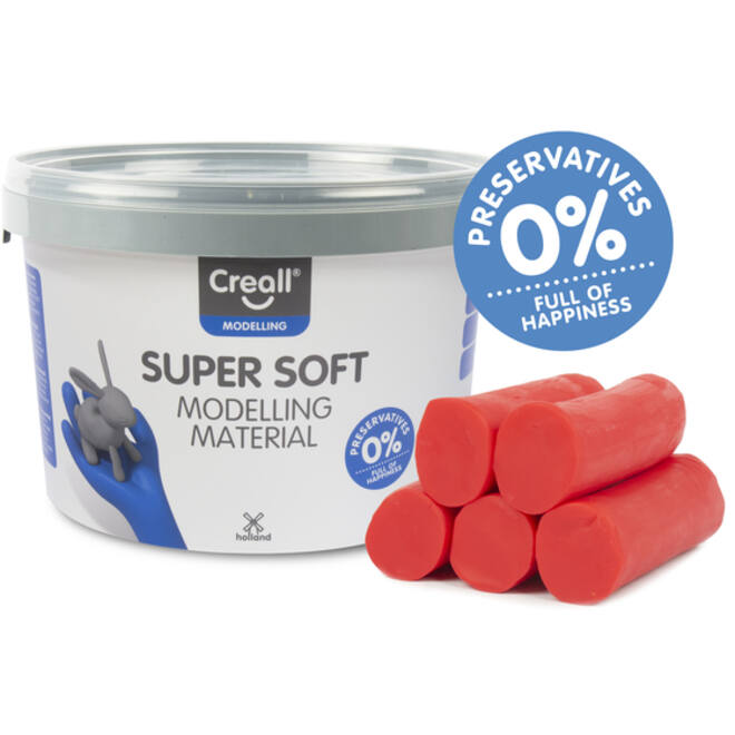 Klei Creall supersoft rood 1750gram