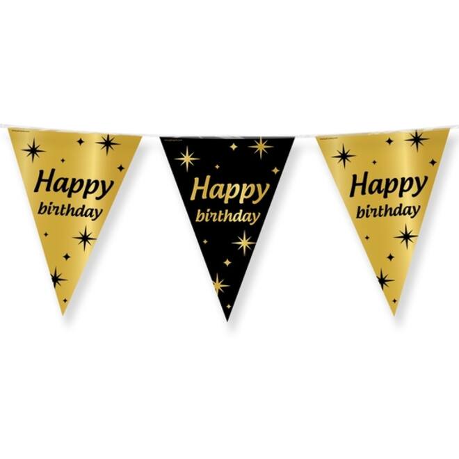 Classy Party flags foil Happy Birthday