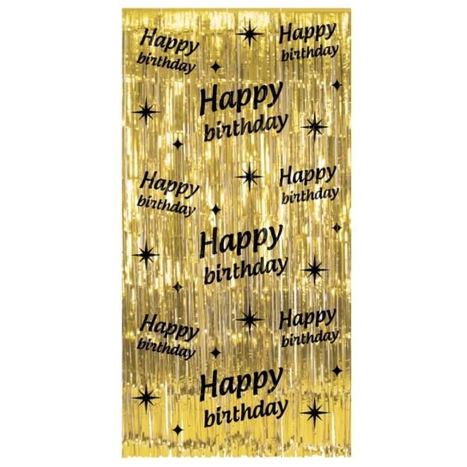 Classy Party Curtain Happy Birthday