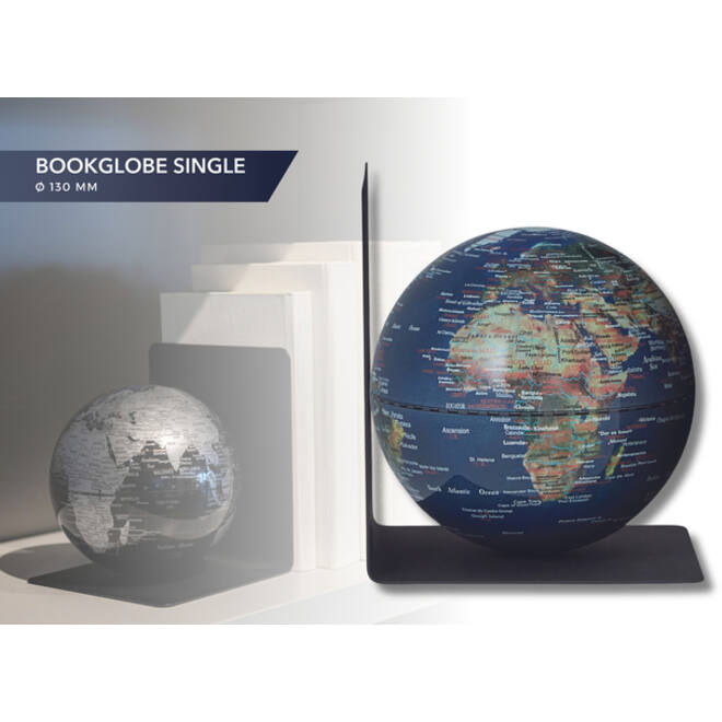 Boekensteun Troika met magnetische globe 13cm blauw-groen