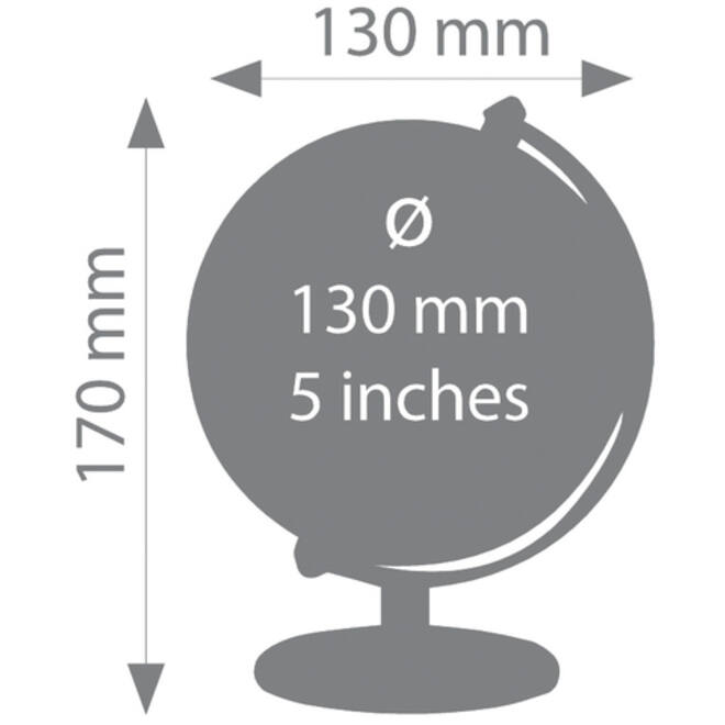 Globe Troika 13cm zwart-zilver