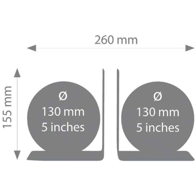 Boekensteun Troika met magnetische globes 13cm set à 2 stuks assorti